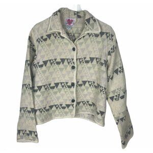 Vintage 80s Keren Hart Blanket Jacket L Womens